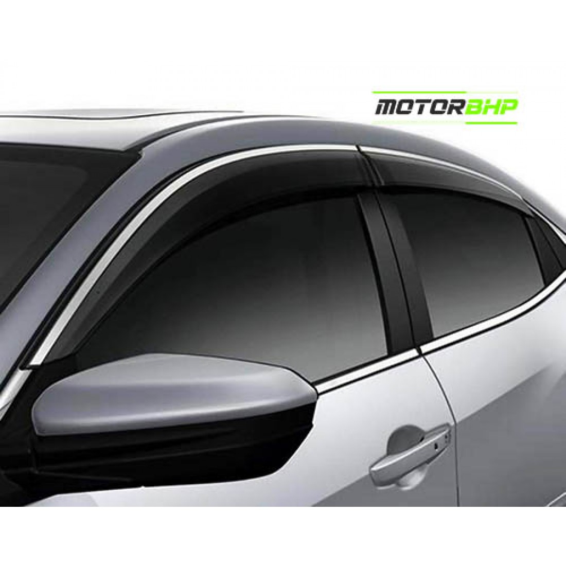 innova chrome door visor